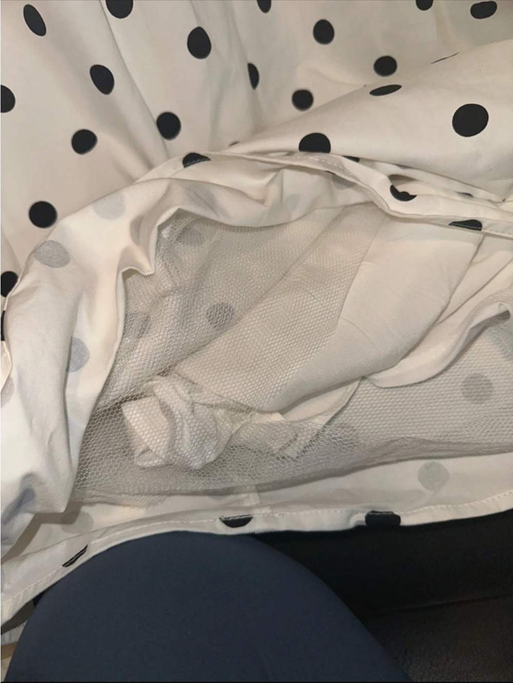Vintage White Dress with Black Polka Dots - Picture 3 of 8